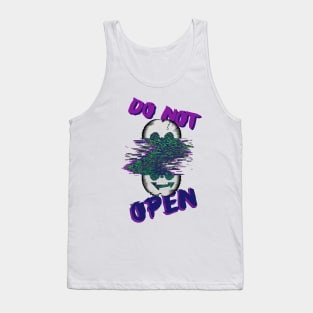 Crazy Glitch Skull - V.two Do Not Open Tank Top